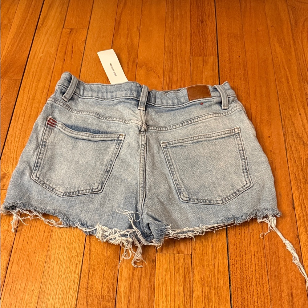 BDG Light Wash Distressed Denim Cutoff Shorts - Picture 3 of 6